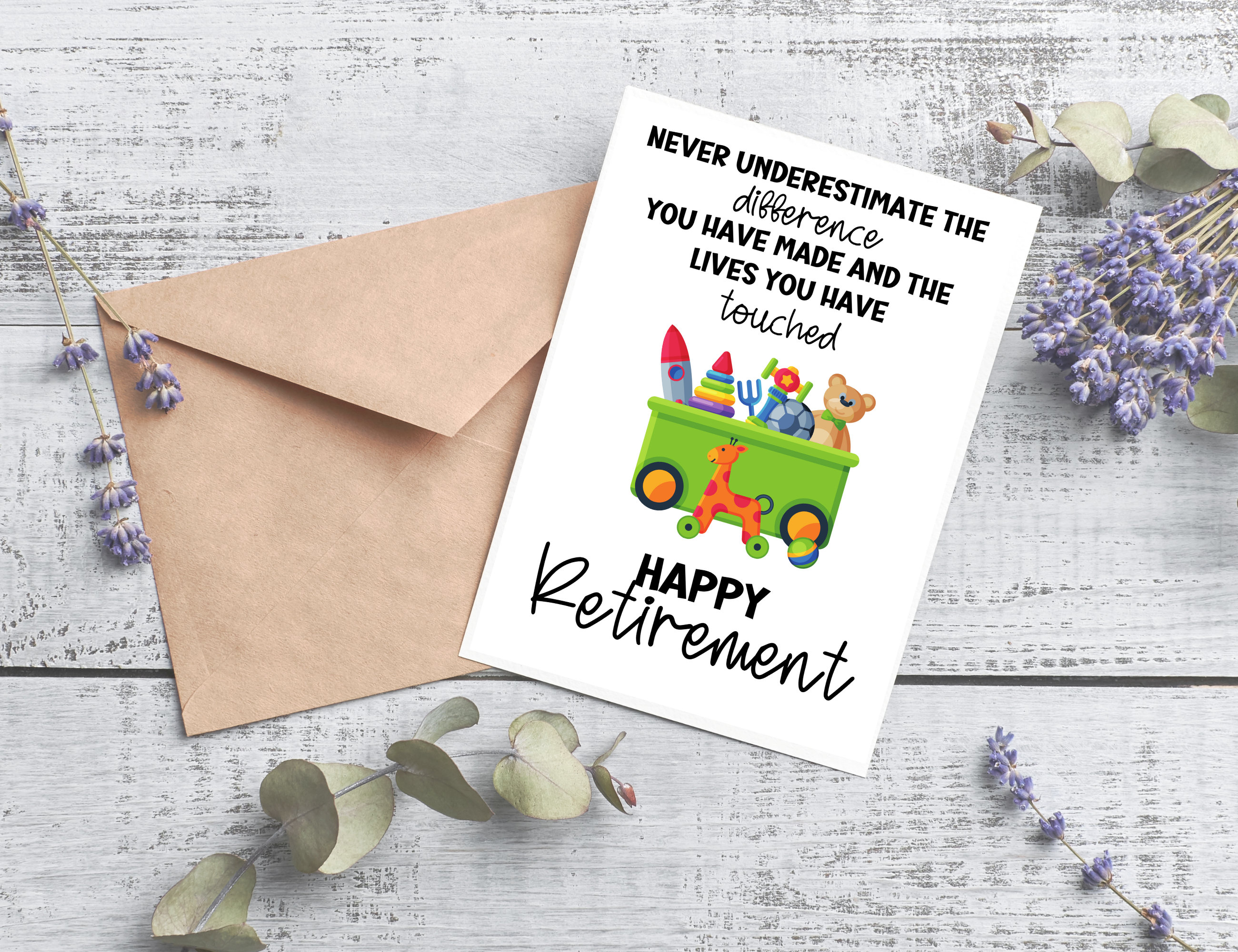Happy Retirement Card, Printable Retirement Card for Childcare Provider ...