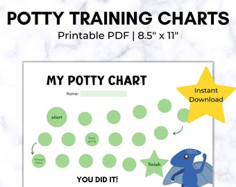Potty Training Chart Printable, Kids Reward Tracking, Potty Training Resource Bundle, Instant Download