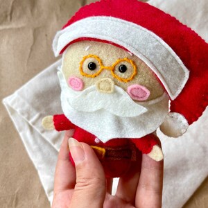 Christmas PDF Pattern Felt Santa Claus / Felt Santa Sewing Pattern ...