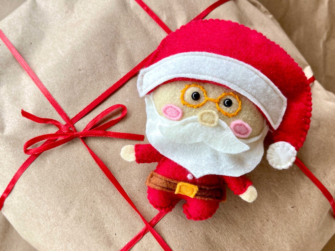 Christmas PDF Pattern Felt Santa Claus / Felt Santa Sewing - Etsy