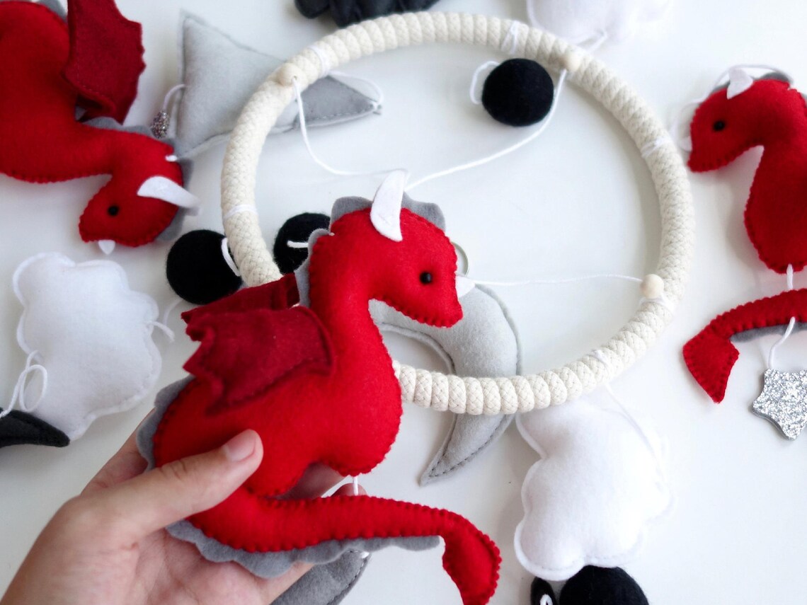 PDF Dragon Baby Mobile Pattern / Mythological Dragons Baby Etsy