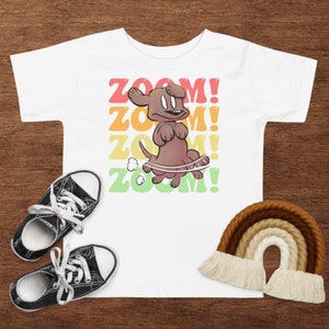 Cute Cartoon Character Toddler Short Sleeve Tee, school shirt, vacation wear