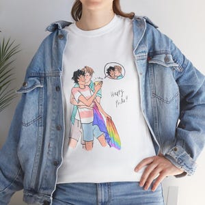 Heartstopper Pride Love Unisex Cotton Tee, LGBTQ+ Shirt, Celebrate Love, Summer Fashion, Gift for Him/Her, Casual Wear, Nick And Charlie