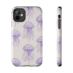 Purple Jellyfish Tough Phone Case - Durable Phone Cover, Sea Creature Phone Case, Protective Phone Case, Ocean Life Phone Case, Jellyfish