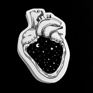 Heart universe, vinyl sticker (waterproof)
