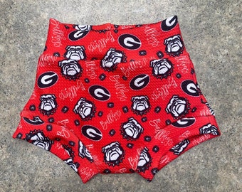 Bummies Georgia Bulldogs College Football Made To Order, Red Black, Diaper Cover for babies and toddlers