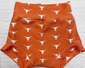 Bummies in Texas Longhorns pattern College Football Made To Order Bloomers Shorts