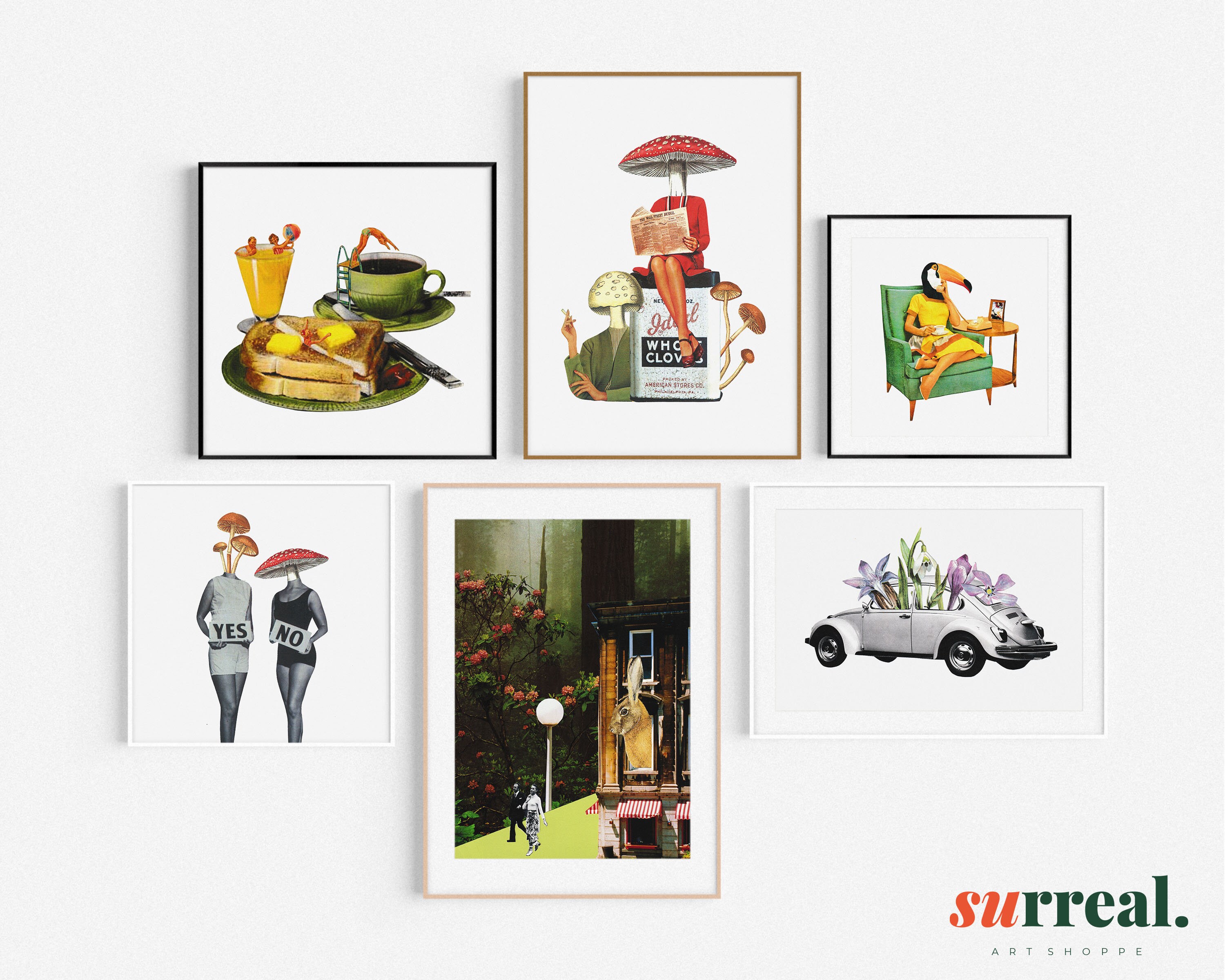MAILED Art Print | Hand-cut Surreal Collage | Vintage Retro Surrealism ...
