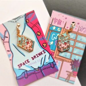 Space Juice Rose Gold Hard Esmalte Charm