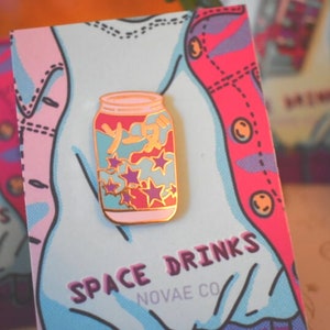 Space Soda Rose Gold Hard Enamel Pin