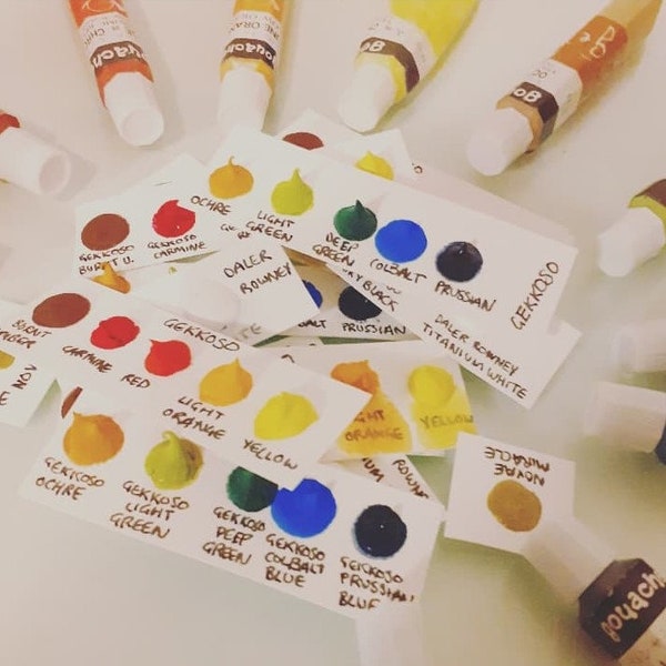 Gekkoso Gouache Dot Cards