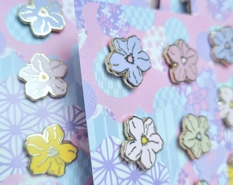Mini Sakura Hard Enamel Pin, Gold Plated