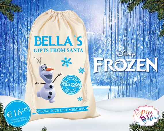 Disney Pixar Frozen Olaf Personalised Christmas Eve Sack Etsy