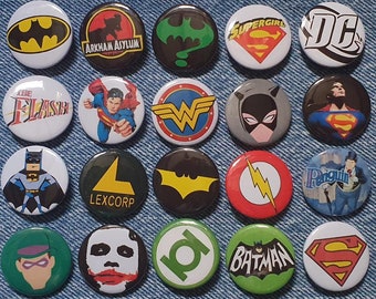 Superman Logo 25mm 1/" Pin Badge Button DC Comics Superhero Classic Clark Kent