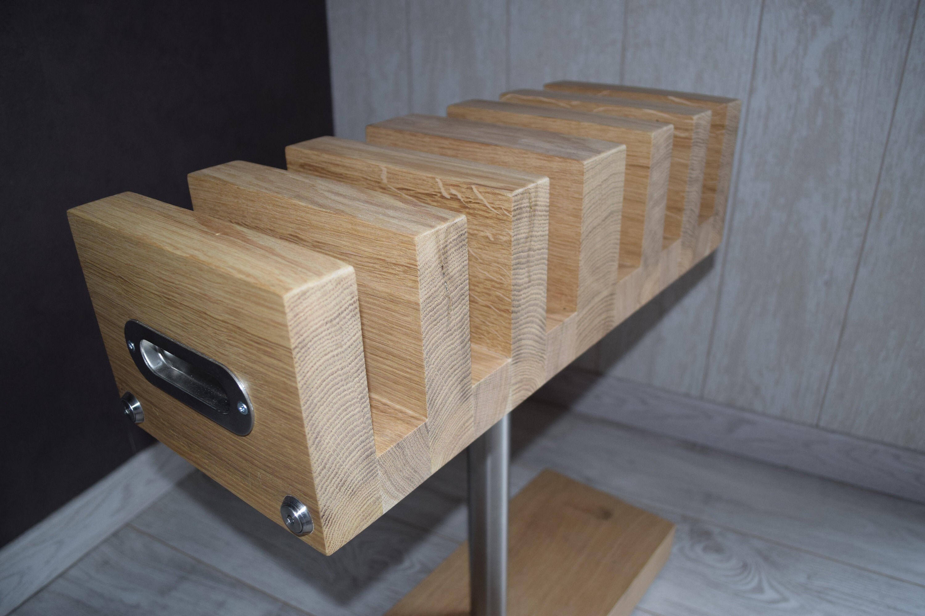 Bibliothèque Chêne Inox