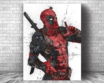 DEADPOOL MARVEL COMIC LARGE CANVAS READY TO HANG