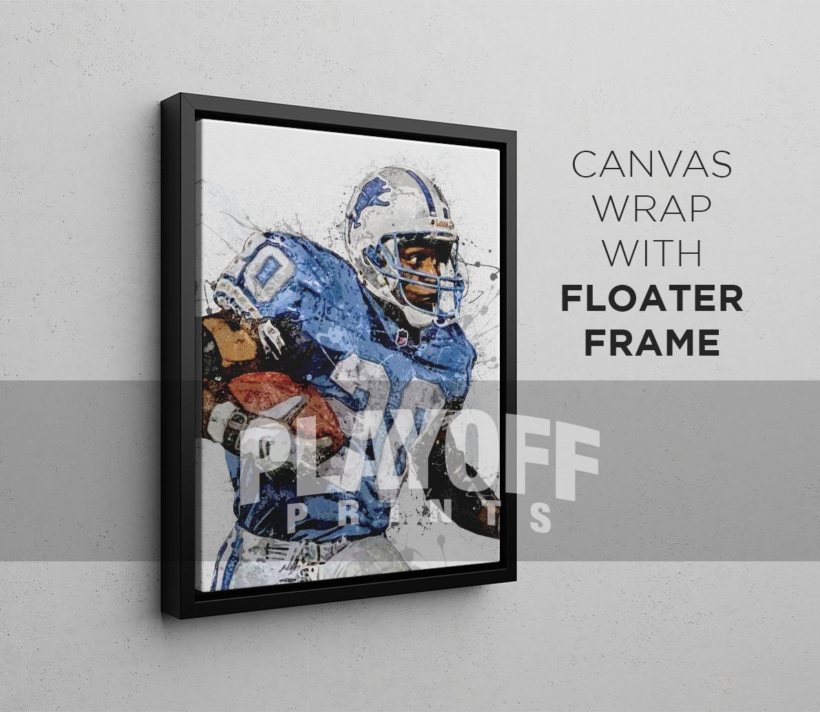Barry Sanders Poster, Detroit Lions sold by Tring Tee, SKU 151098
