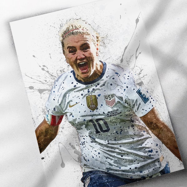 Lindsey Horan Poster - Canvas Print, Framed Art, Soccer Poster, Kids Decor, Man Cave Gift, Decor, Wrap, USA Soccer, Team USA, Canvas Wrap