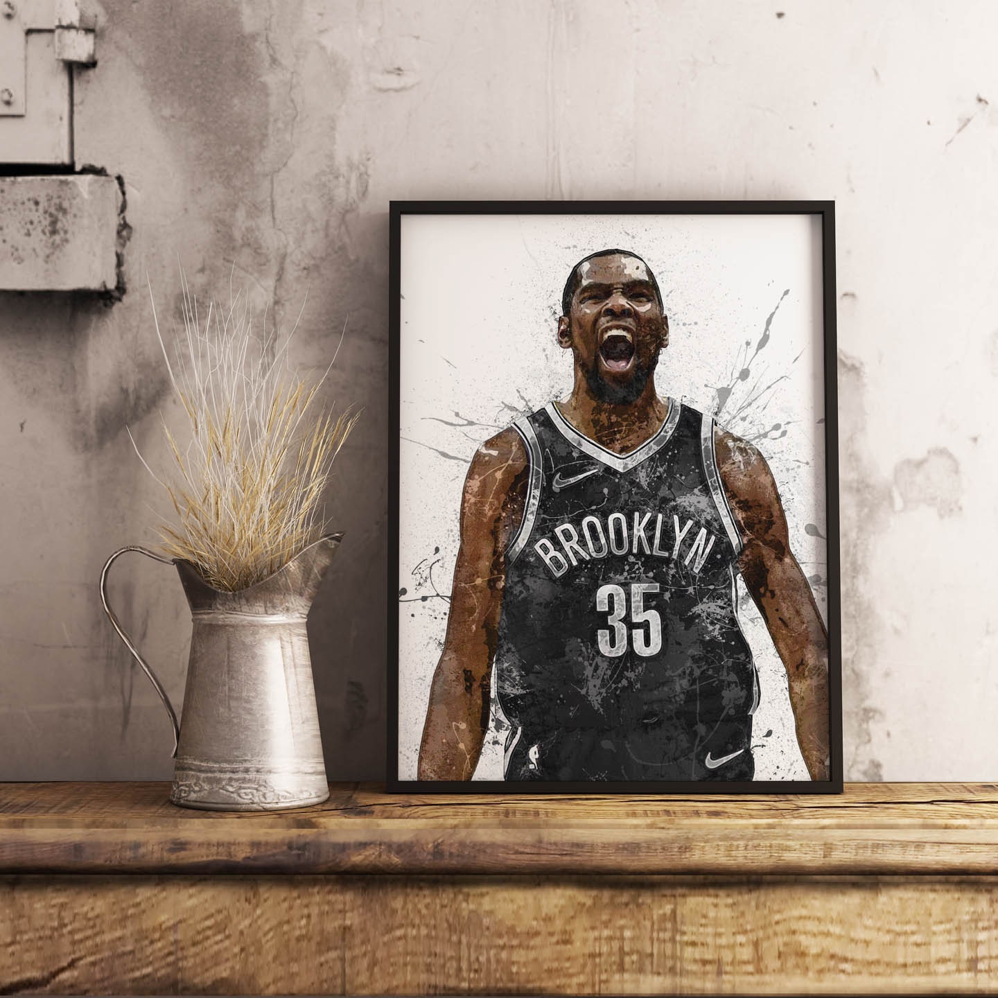 Kevin Durant Poster Print Brooklyn Nets Canvas Print | Etsy