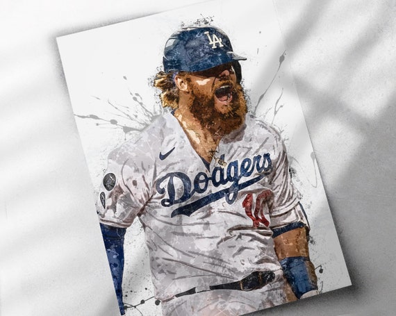 Justin Turner Poster LA Dodgers Canvas Print Framed Art 