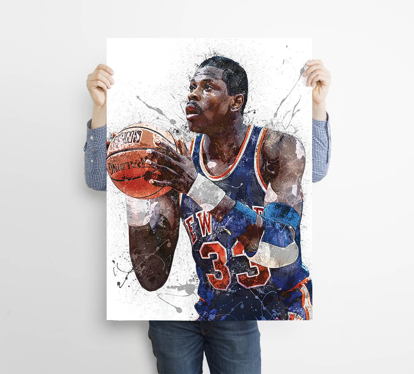Patrick Ewing Poster Print New York Knicks Canvas Print Etsy