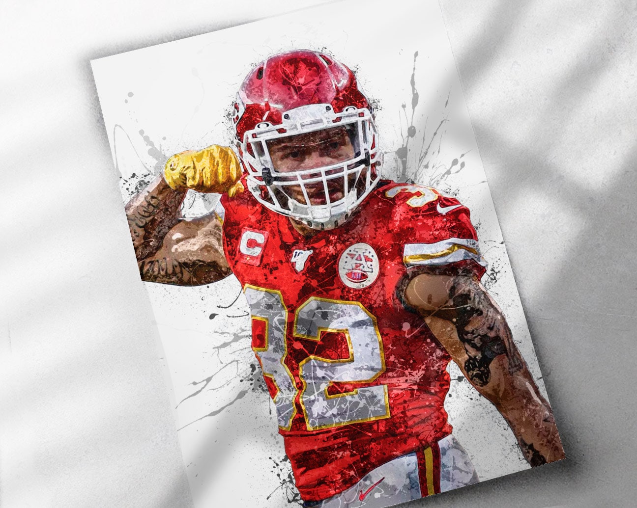 Tyrann Mathieu "The Honey Badger" Kansas City Chiefs" Sticker For Sale