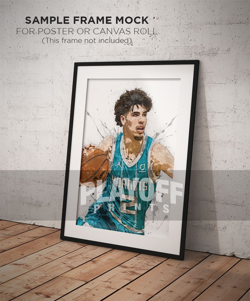 LaMelo Ball Chaarlotte Hornets NBA Jersey Mask Poster by
