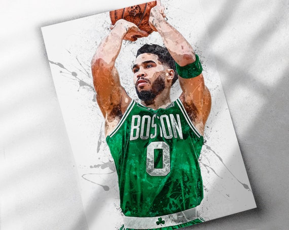 Download Jayson Tatum Black Green White Jersey Wallpaper