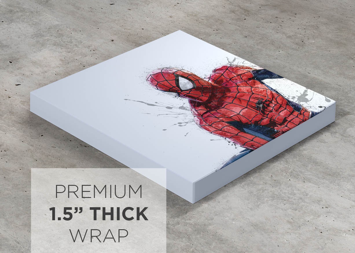  Spider Man Poster - Canvas Print, Framed Canvas, or Poster, Man  Cave Gift, Wall Decor, Avengers Poster, Spiderman (Canvas Wrap, 16 x 20):  Posters & Prints