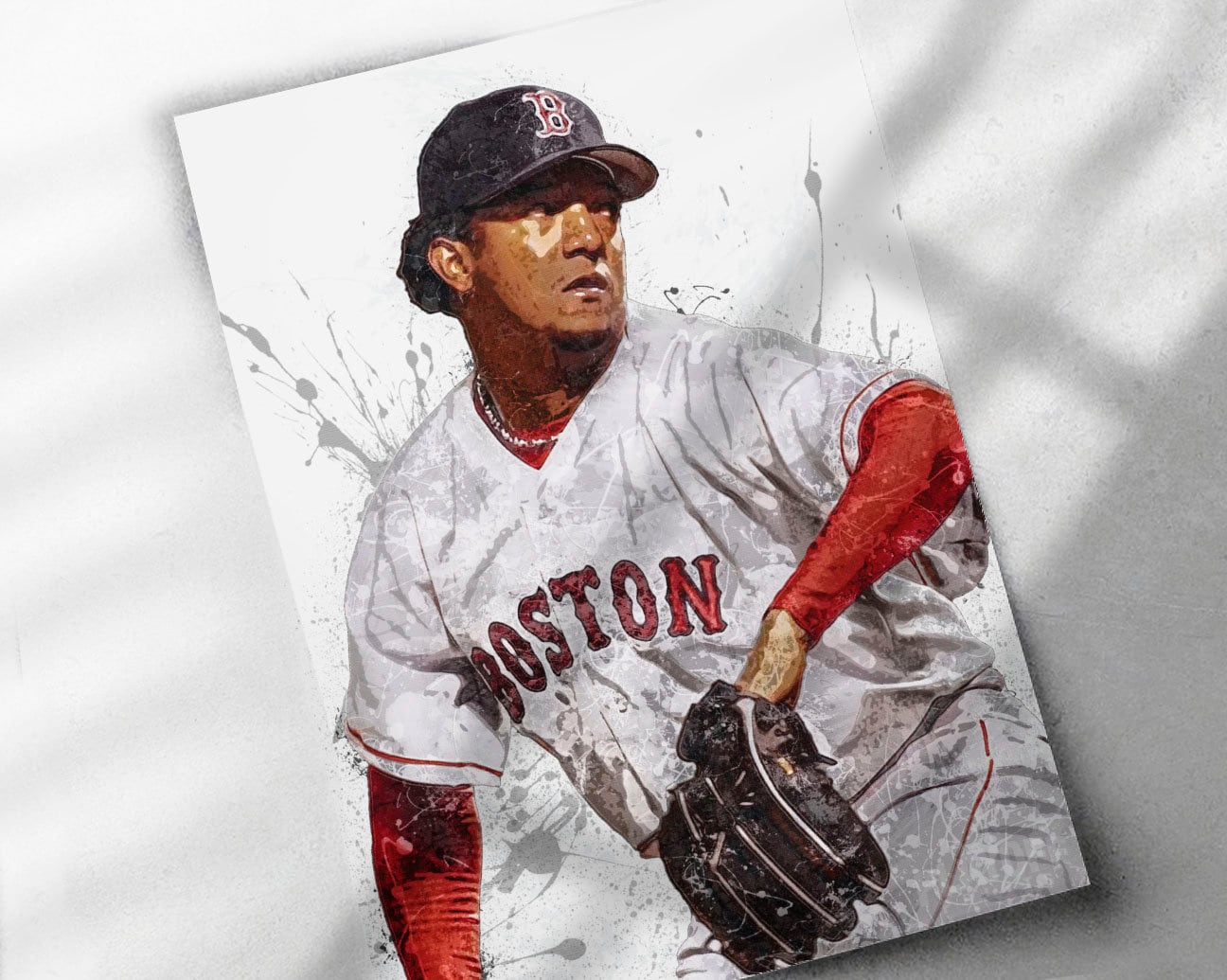 Pedro Martinez Hall of Fame MLB Majestic Boston Red Sox Player