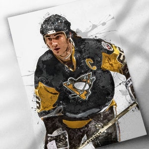 Mario Lemieux Pittsburgh Penguins Poster - Canvas Print, Framed Art Print, Hockey Poster, Decor, Man Cave Gift, Wall Decor, Canvas Wrap