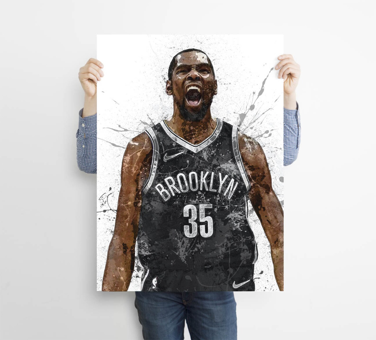 Kevin Durant Poster Print Brooklyn Nets Canvas Print | Etsy