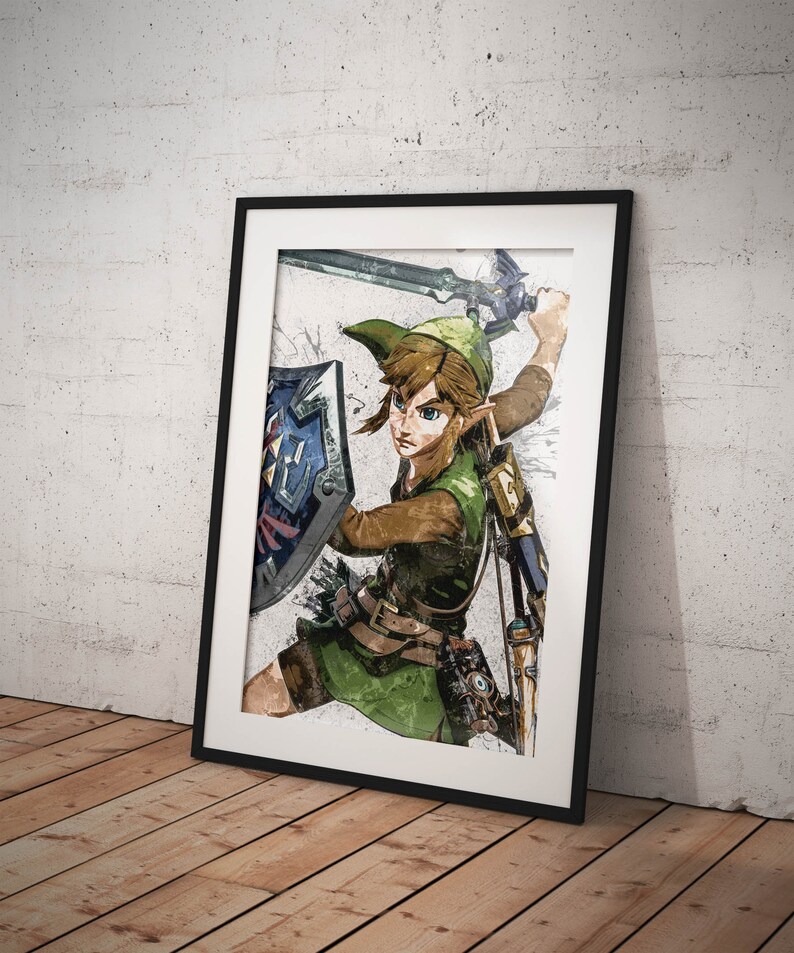 Zelda Link Poster Canvas Print Art Print Poster Kids Etsy