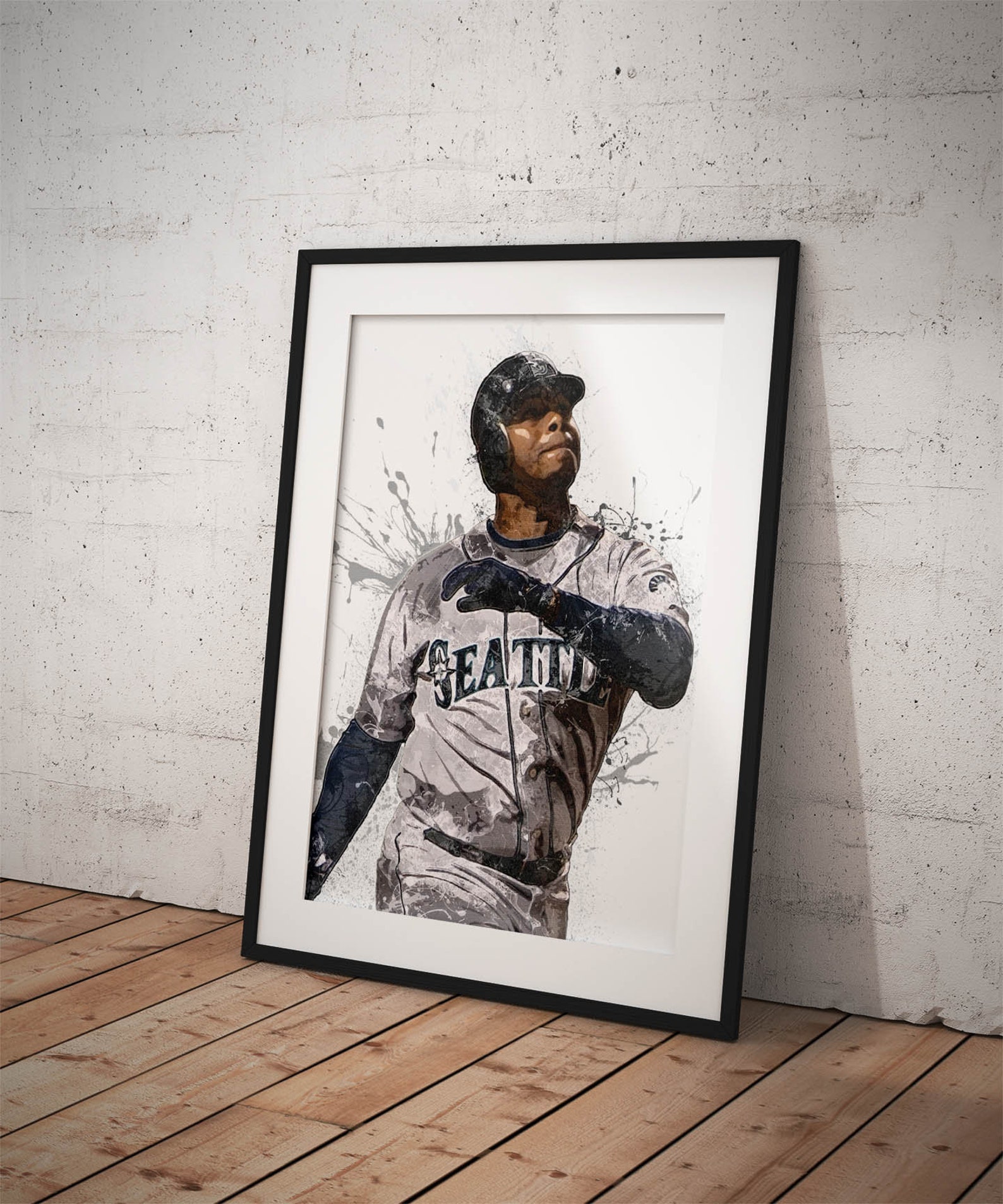 Ken Griffey Jr Poster Seattle Mariners Poster Canvas Print Etsy