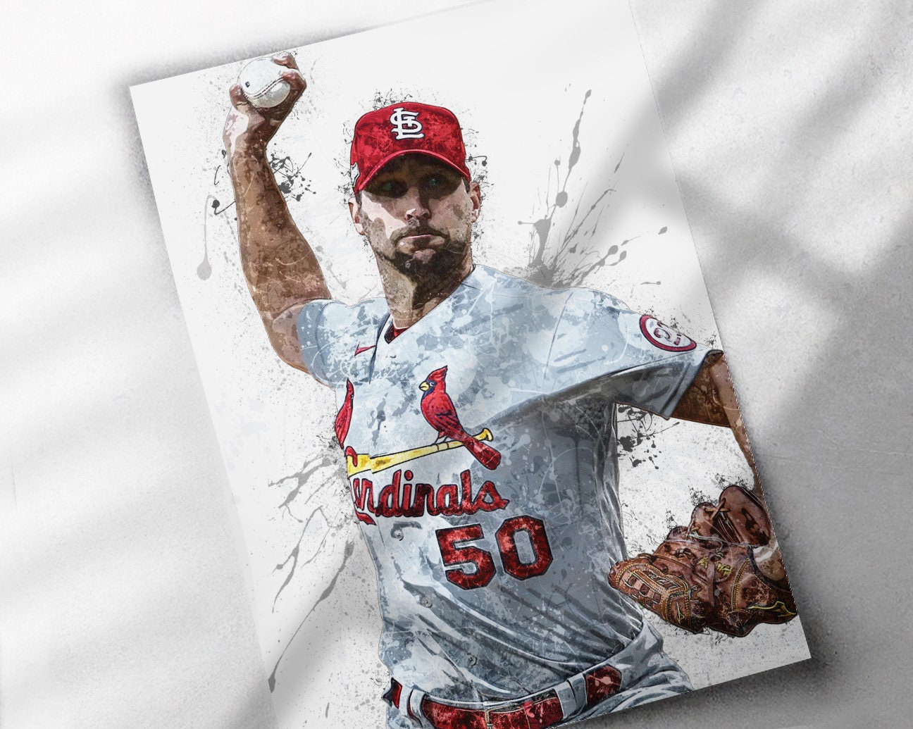 St Louis Cardinals Adam Wainwright 200 Career Wins In MLB Wall Decor Poster  Canvas - Horusteez