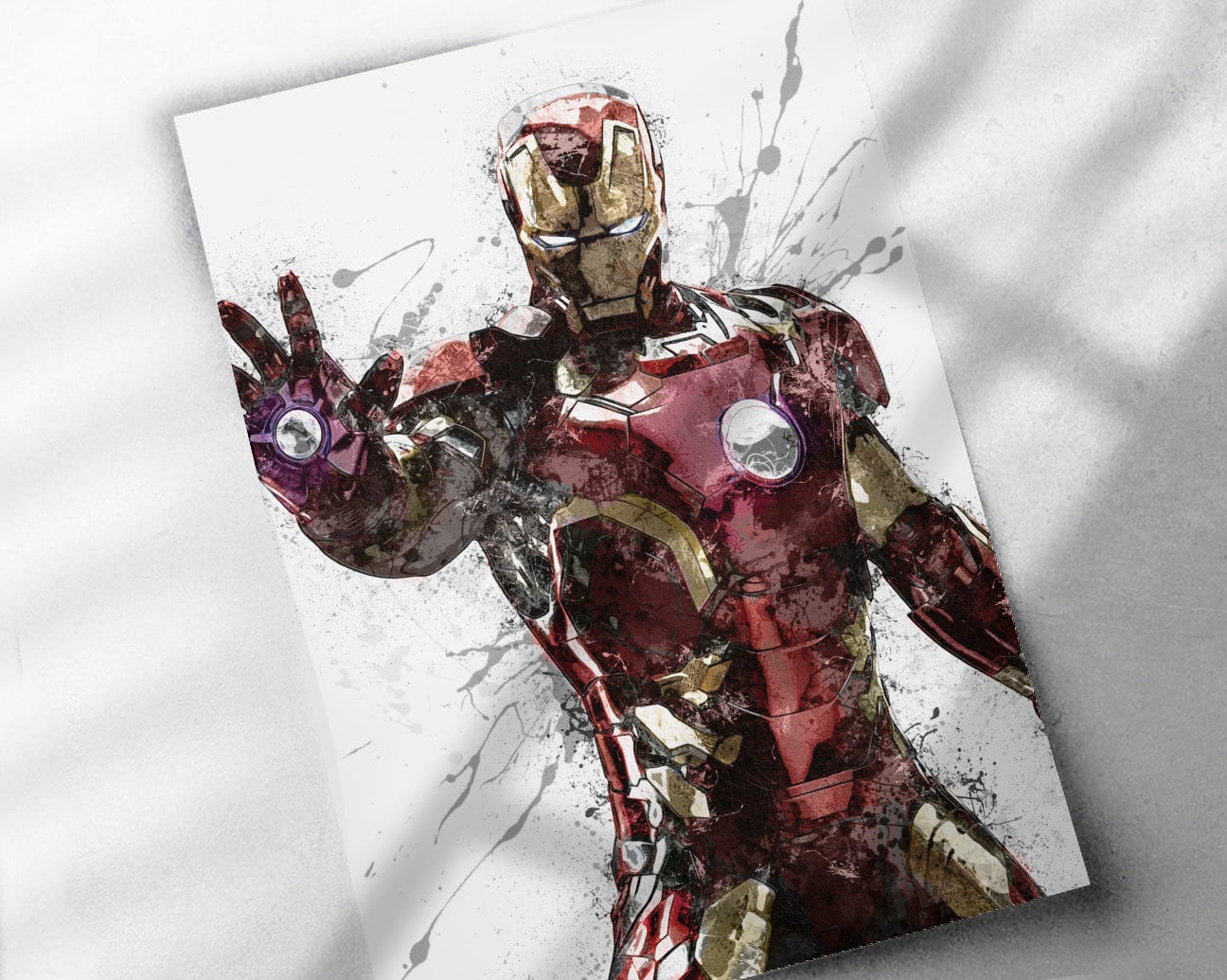 Tableau déco Iron Man Marvel Aquarelle - Tableau Deco