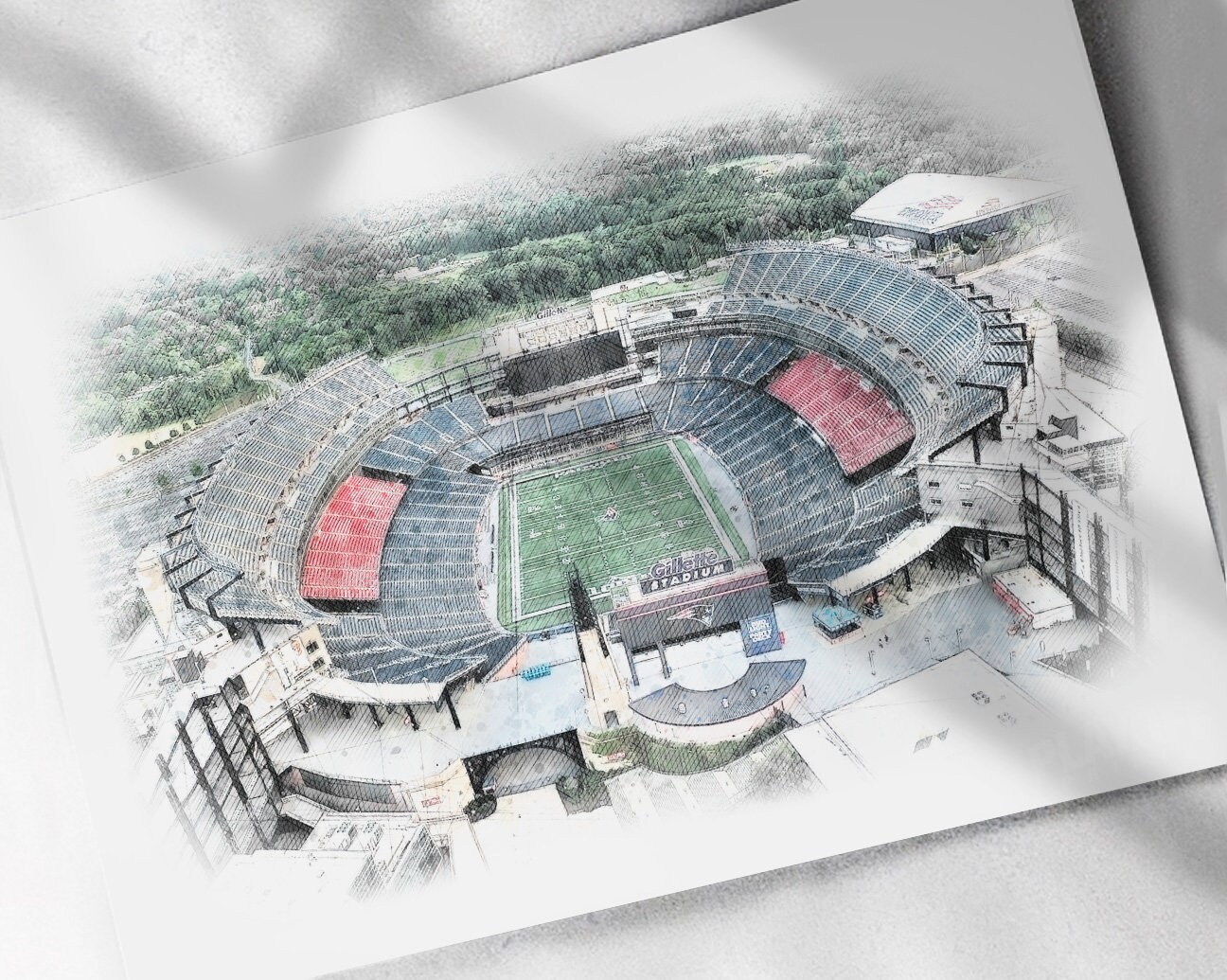 Gillette Stadium Canvas - Etsy