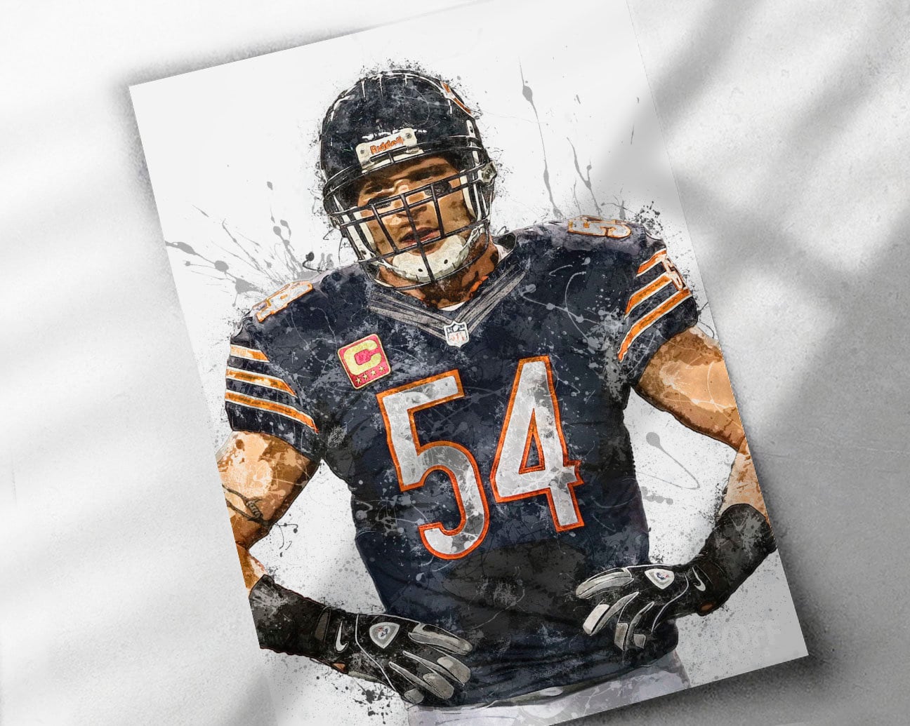 Discover Brian Urlacher Poster, Chicago Bears