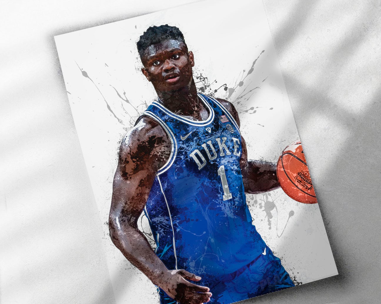 MasonArts Zion Williamson 20inch x 14inch Silk Poster Dunk and Shot  Wallpaper Wall Decor Silk Prints for Home and Store