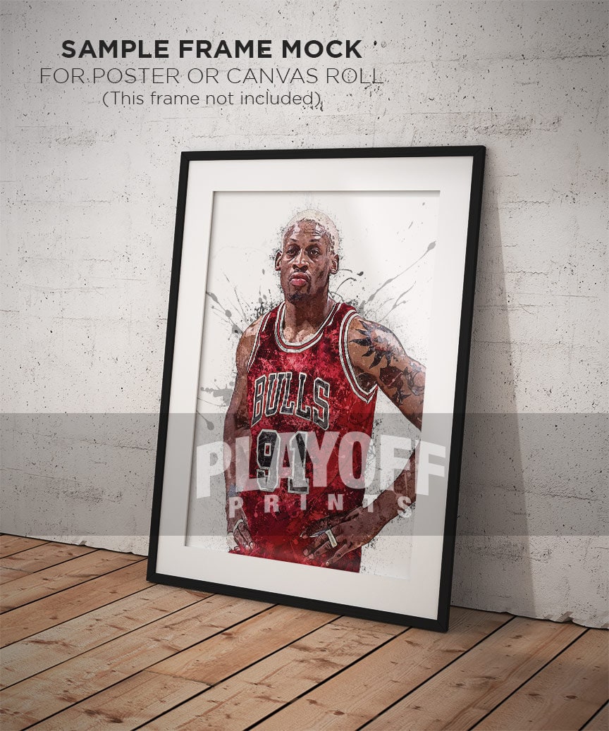 Dennis Rodman Poster Chicago Bulls Canvas Print Sports -  Denmark