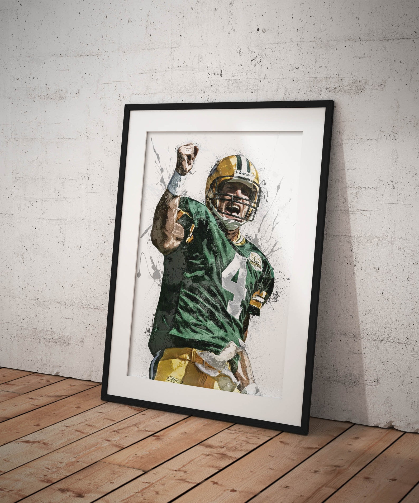 Brett Favre Poster Green Bay Packers Canvas Print Sports | Etsy
