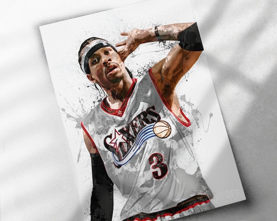 Allen Iverson Poster Vintage Poster Basketball Posters NBA 