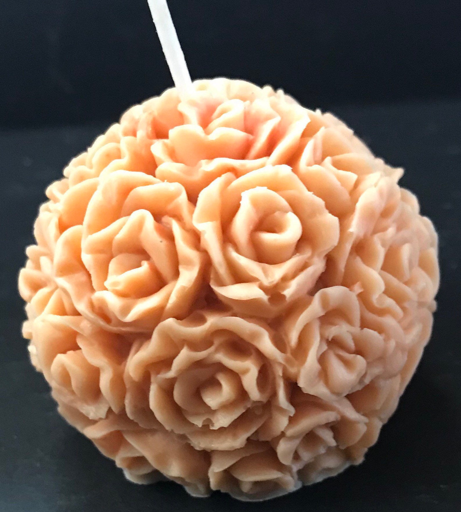 Rose Shape Candles Round Rose Bouquet Candles Custom Scent Etsy UK