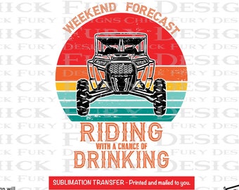 Off Road Might Get Lost But Won/'t Get Stuck UTV Sublimation Transfer Razor Ready to Press
