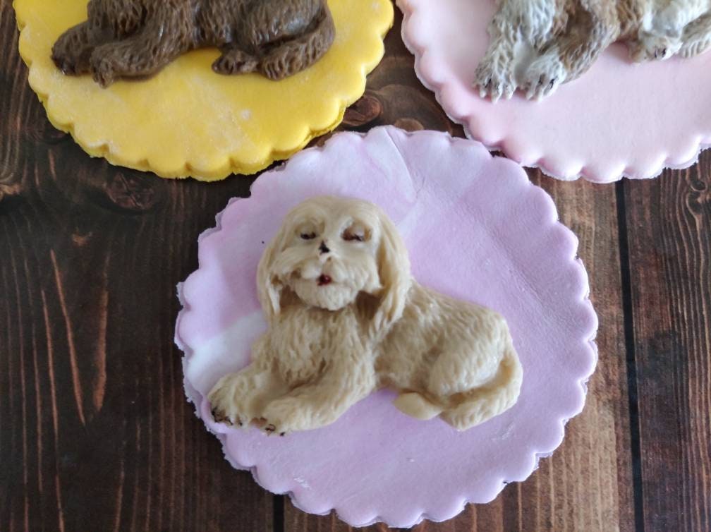20 fondant edible dogs puppies cupcake decorations Etsy