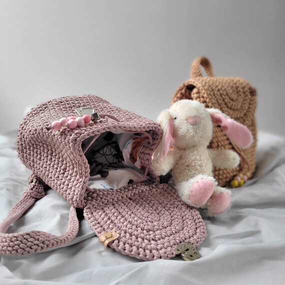 Handmade Kids Backpack Knit Small Backpack for Kids Crochet Backpack Purse for Children Girl Knit Backpack Purse Rucksack Kids Gift Etsy