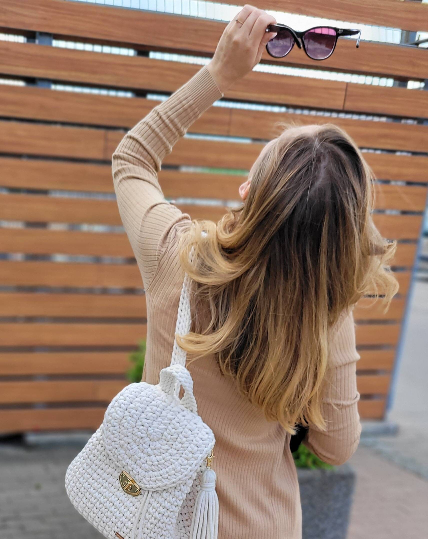 Crochet backpack deals purse