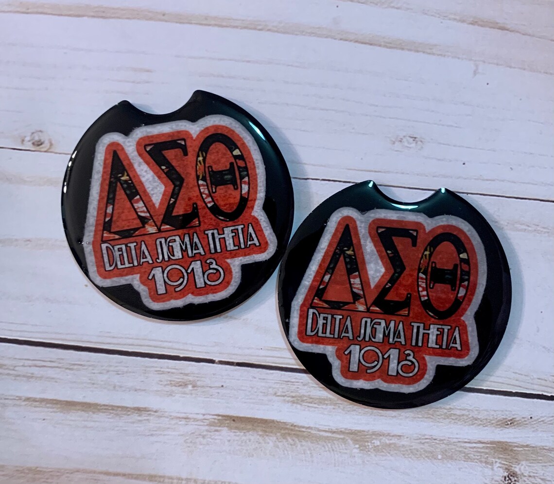 Delta Sigma Theta sorority car coasters Etsy