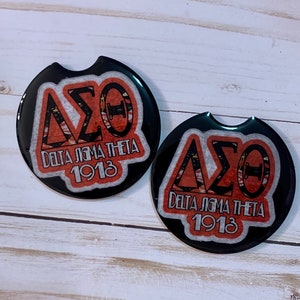 Delta Sigma Theta sorority car coasters