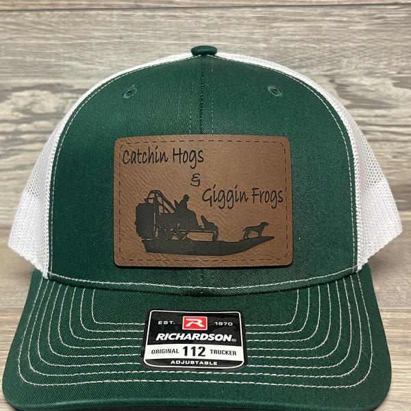 Airboat Hog Hunting, Hog Hunting Hat, Giggin Frogs, Catchin Hogs, Frog Gigging, Catching Hogs, Boar Hogs, Hat, Airboat, Lake, Gifts, Dad